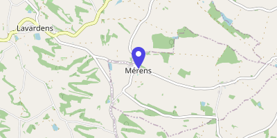 Carte OpenStreetMap — 8 rue du Village, Mérens