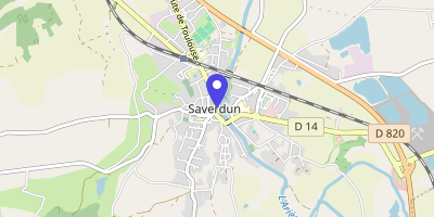 Carte OpenStreetMap — 1 place du Souvenir-Français, Saverdun