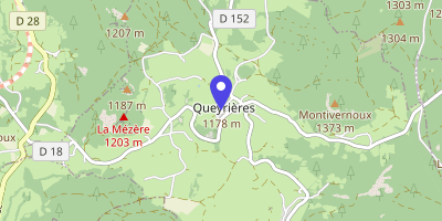 Carte OpenStreetMap — 30 place du Rocher, Queyrières