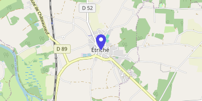 Carte OpenStreetMap — 1 square de la Mairie, Étriché