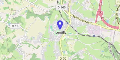 Carte OpenStreetMap — 15 rue de la Mairie, Lentilly