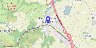 Carte OpenStreetMap — 13 avenue de la Gare, Lempdes-sur-Allagnon