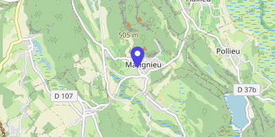 Carte OpenStreetMap — 1 impasse de la Palette, Marignieu