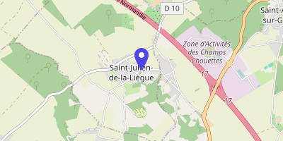 Carte OpenStreetMap — 23 rue Saint-Laurent, Saint-Julien-de-la-Liègue