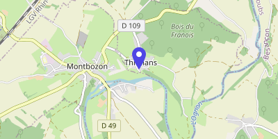 Carte OpenStreetMap — 3 impasse de l'Église, Thiénans
