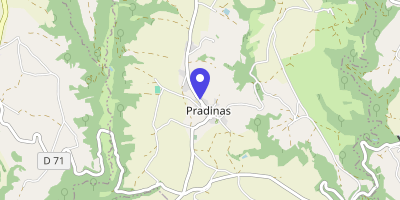 Carte OpenStreetMap — 297 route de Pradinas, Pradinas