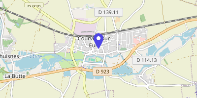 Carte OpenStreetMap — 21 Rue Pannard, Courville-sur-Eure
