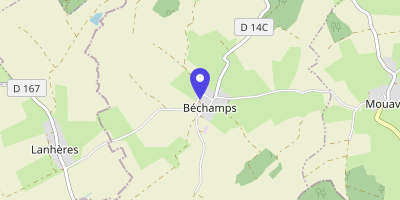 Carte OpenStreetMap — 1 Grande-Rue, Béchamps