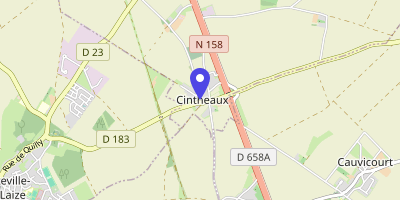 Carte OpenStreetMap — 3 voie Romaine, Cintheaux