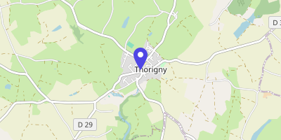 Carte OpenStreetMap — 1 place de l'Église, Thorigny