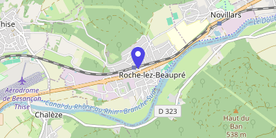Carte OpenStreetMap — 2 rue de la Gare, Roche-lez-Beaupré