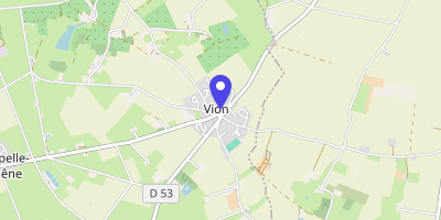 Carte OpenStreetMap — 1 place de l'Église, Vion