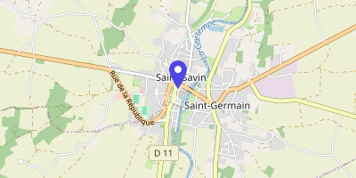 Carte OpenStreetMap — 2 place de la Libération, Saint-Savin