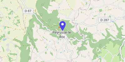 Carte OpenStreetMap — 15 place des Treize-Vents, Peyrusse-le-Roc