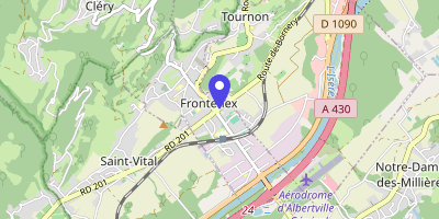 Carte OpenStreetMap — 1 rue de la Mairie, Frontenex