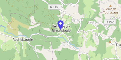 Carte OpenStreetMap — 300 impasse de la Mairie, Félines-sur-Rimandoule