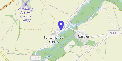 Carte OpenStreetMap — 1 rue de Saint-Quentin, Fontaine-lès-Clercs