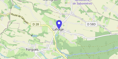 Carte OpenStreetMap — 2 route de Sabonnères, Lahage