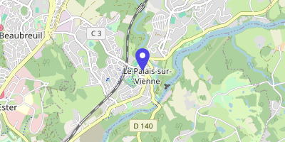 Carte OpenStreetMap — 20 rue Jules-Ferry, Le Palais-sur-Vienne