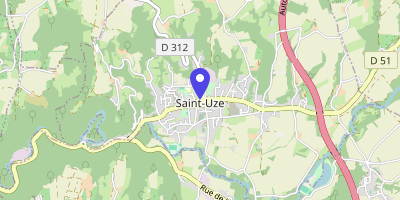Carte OpenStreetMap — 1 place de la Mairie, Saint-Uze