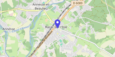 Carte OpenStreetMap — 1 Place Roger-Gauthier, Razac-sur-l'Isle