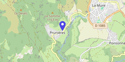 Carte OpenStreetMap — 90 place de la Mairie, Prunières