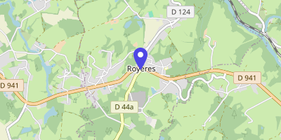 Carte OpenStreetMap — 2 place de la Mairie, Royères