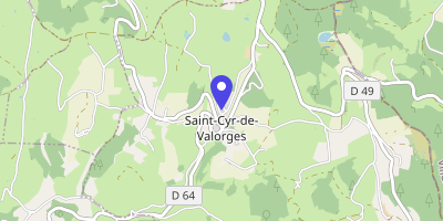 Carte OpenStreetMap — 25 place des Culottes-Courtes, Saint-Cyr-de-Valorges