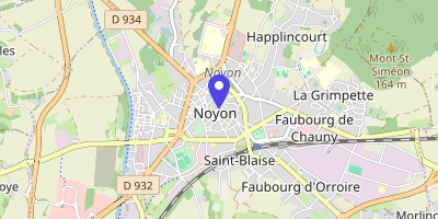 Carte OpenStreetMap — 1 place Bertrand-Labarre, Noyon