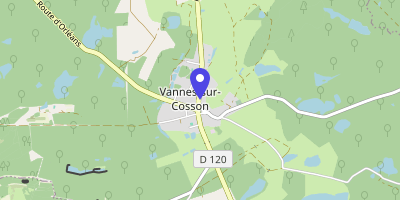 Carte OpenStreetMap — 20 route de Tigy, Vannes-sur-Cosson