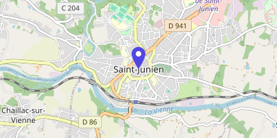 Carte OpenStreetMap — 2 place Auguste-Roche, Saint-Junien Cedex
