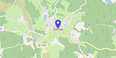 Carte OpenStreetMap — 5 place de l'Église, Sornac