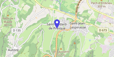 Carte OpenStreetMap — 1 place de la Mairie, Saint-Médard-de-Presque
