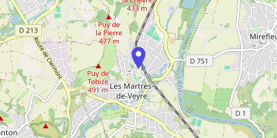 Carte OpenStreetMap — Place Alphonse-Quinsat, Les Martres-de-Veyre
