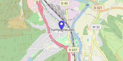 Carte OpenStreetMap — 1 rue de l'Hôtel-de-Ville, Champigneulles