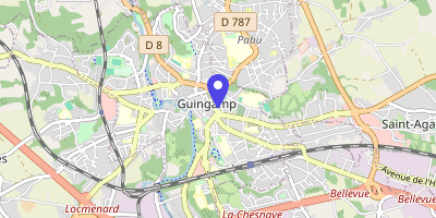 Carte OpenStreetMap — 1 place du Champ-au-Roy, Guingamp